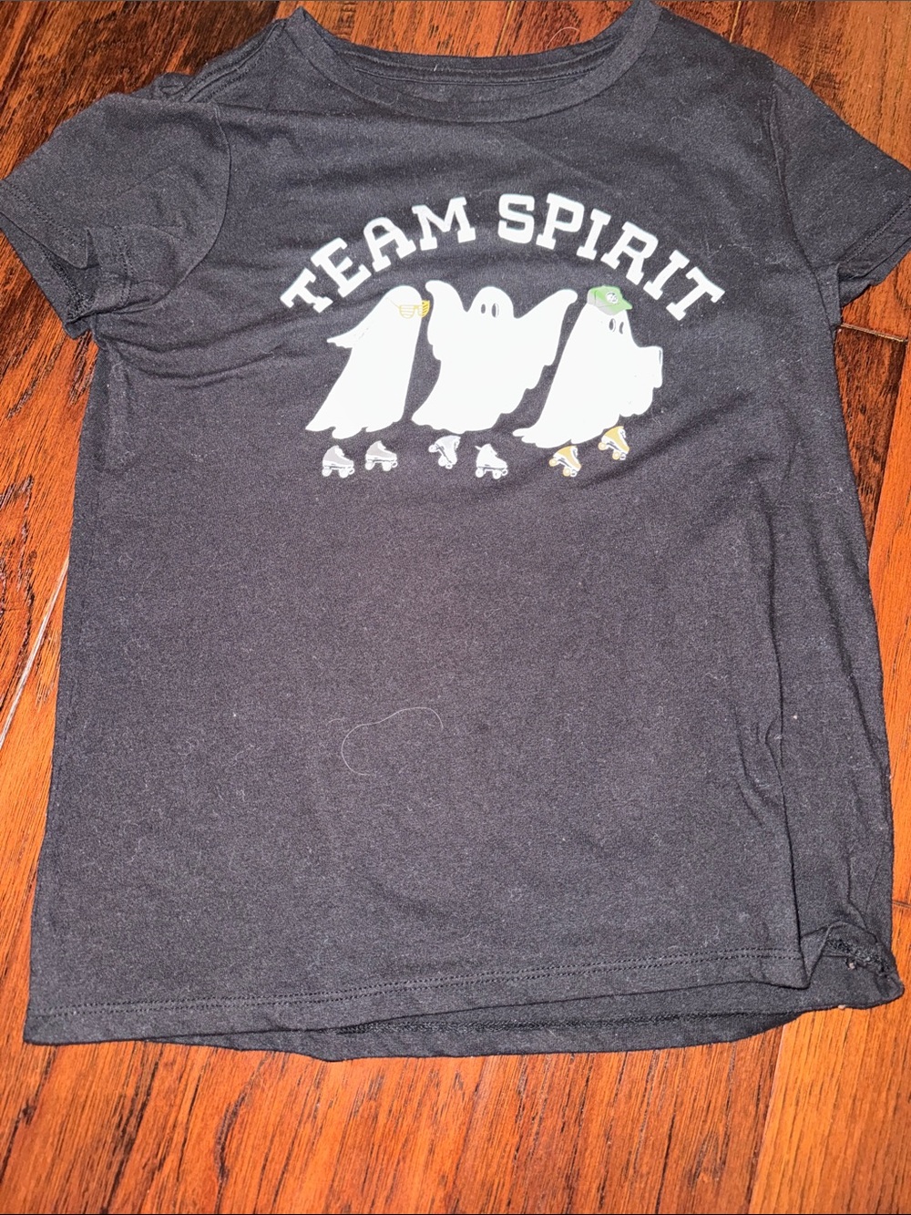 Old Navy Black "Team Spirit" Ghost Graphic Short Sleeve Tee